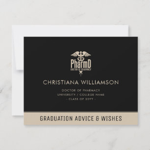 Custom PharmD Doctor of Pharmacy Advice and Wishes Card