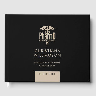 Custom PharmD Doctor of Pharmacy Graduation Party  Guest Book