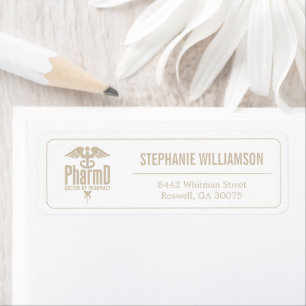 Custom PharmD Doctor of Pharmacy Return Address  Label