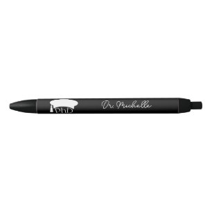 Custom PhD Doctoral Hat Doctoral Degree Graduation Black Ink Pen