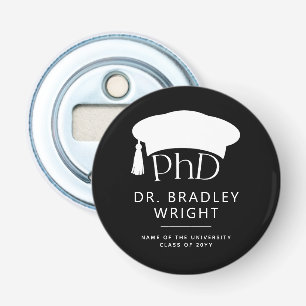 Custom PhD Doctoral Hat Doctoral Degree Graduation Bottle Opener