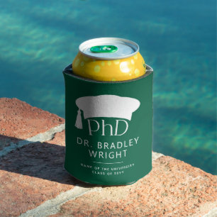 Custom PhD Doctoral Hat Doctoral Degree Graduation Can Cooler