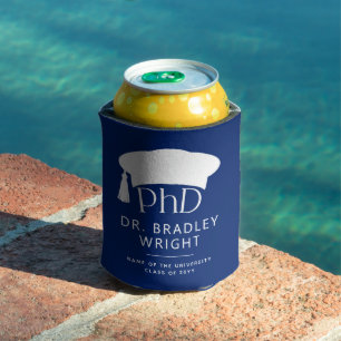 Custom PhD Doctoral Hat Doctoral Degree Graduation Can Cooler