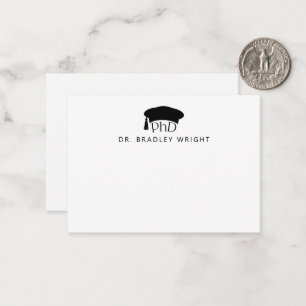 Custom PhD Doctoral Hat Doctoral Degree Graduation Card