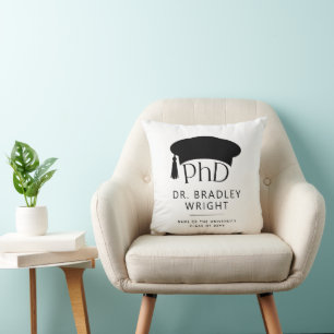 Custom PhD Doctoral Hat Doctoral Degree Graduation Cushion