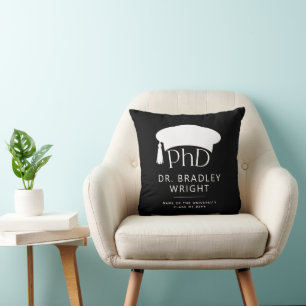 Custom PhD Doctoral Hat Doctoral Degree Graduation Cushion