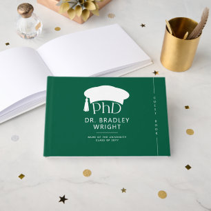Custom PhD Doctoral Hat Doctoral Degree Graduation Guest Book
