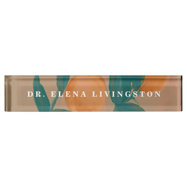 Custom PhD Graduate Gift Vintage Nameplate (Front)