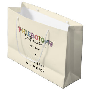 Custom Phlebotomy Technician PBT Phlebotomy Tech Large Gift Bag