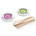 Custom Photo 10 x ROUND HAND FANS, FAVORS Template