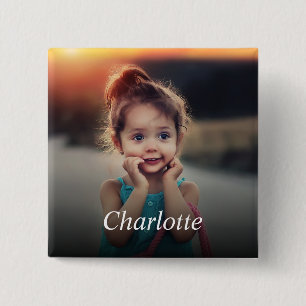 Custom Photo 15 Cm Square Badge