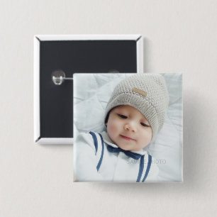 Custom Photo 15 Cm Square Badge
