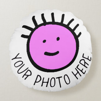 Custom Photo 16" ROUND THROW PILLOW Blank Template