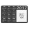 Custom Photo 2017 Calendar Magnet - Grey