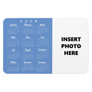 Custom Photo 2020 Calendar Magnet Template
