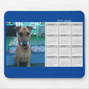 Custom Photo 2024 Calendar Custom Colour Mouse Pad