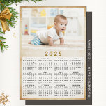 Custom Photo 2025 Magnetic Calendar UK<br><div class="desc">This UK 2025 calendar magnet for refrigerator is a template where you can upload personal picture to create a useful gift for family and friends. The yearly 2025 Monday to Sunday magnetic fridge calendar is perfect for Christmas,  New Year,  or any occasions during winter season.</div>