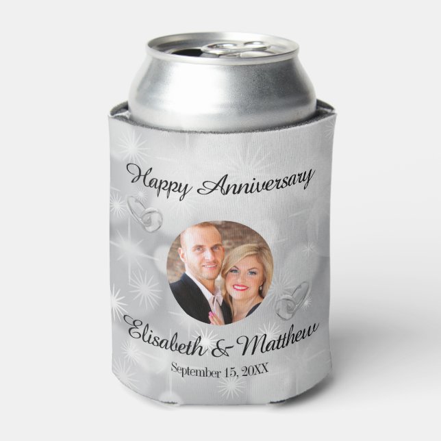 Custom Photo 25th Anniversary  Can Cooler (Can Front)