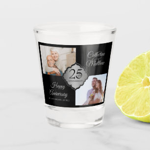 Custom Photo 25th Anniversary  Shot Glass