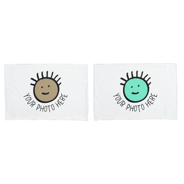 Custom Photo 2 x STANDARD PILLOWCASES Template (Front-Set)