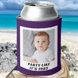 Custom Photo 30th 40th 50th 60th Birthday Party Can Cooler