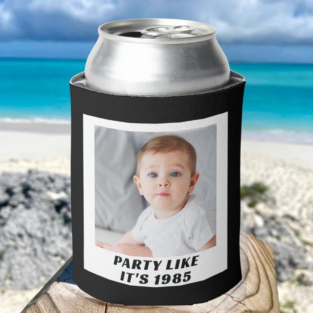 Custom Photo 30th 40th 50th 60th Birthday Party Can Cooler (Creator Uploaded)