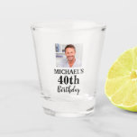 Custom Photo 40th Birthday Party Favor Shot Glass<br><div class="desc">Custom Casino 40th Birthday Party Favor Shot Glass. Perfect for as a party favor for any birthday.</div>