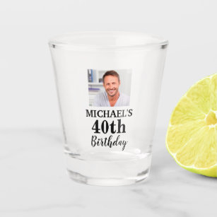 40th birthday shot glasses