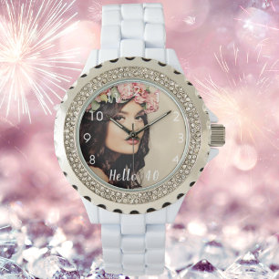 Custom photo 40th birthday watch