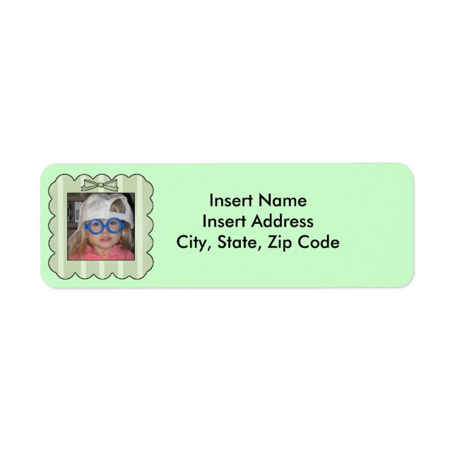 Custom Photo Address Label Return Address Label (Front)