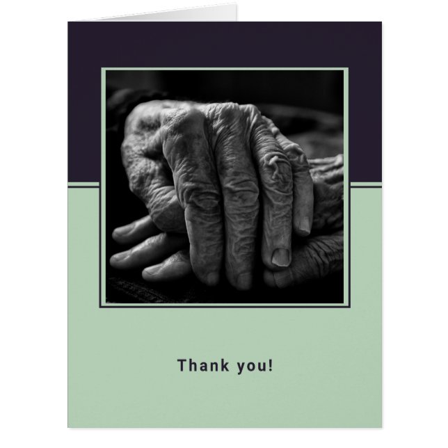 Custom Photo Aged Home Care Nurse Thank You  (Front)