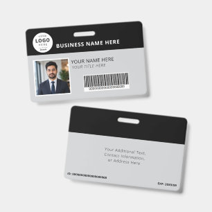 Custom Photo and Branded Logo Business ID Badge