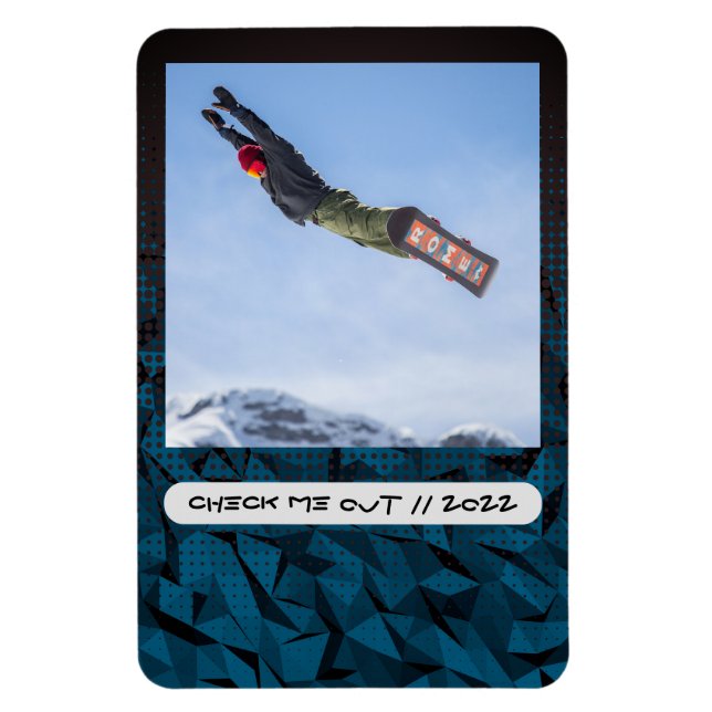 Custom Photo and Caption Flexible Magnet (Vertical)
