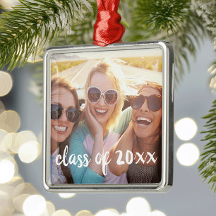 Custom Photo and Graduation Year Metal Tree Decoration