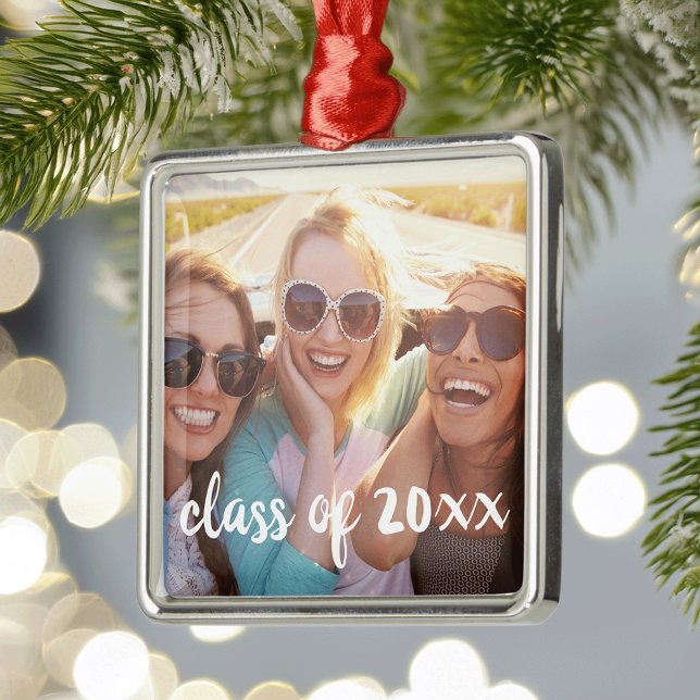 Custom Photo and Graduation Year Metal Tree Decoration (Creator Uploaded)