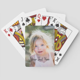 Custom Photo and Handwritten Text Playing Cards