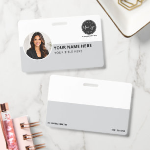 Custom Photo and Logo Business ID Badge
