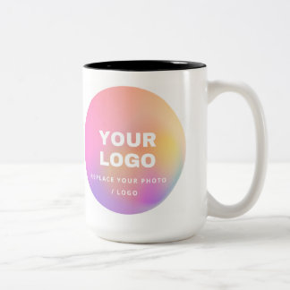 Custom Photo and Logo Mugs: Personalise Your Gift Two-Tone Coffee Mug