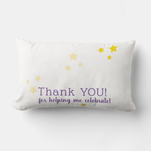 Custom Photo and Message Narwhal Happy Birthday Lumbar Cushion