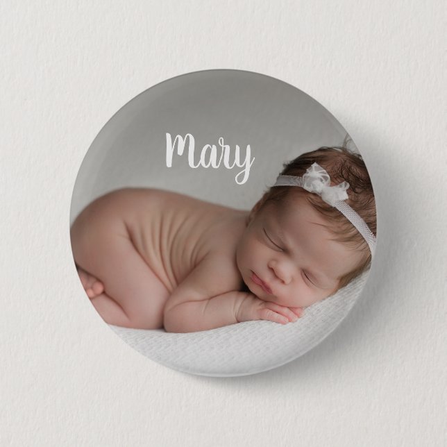 Custom photo and name button personalized (Front)