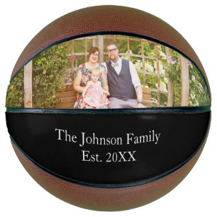 Custom Photo and Name Family Photo Basketball
