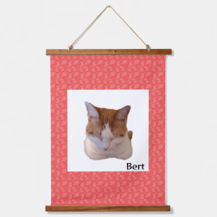 Custom Photo and Name Japanese Scroll Hanging Tapestry