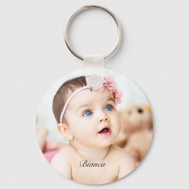 Custom Photo and name Key Ring (Front)