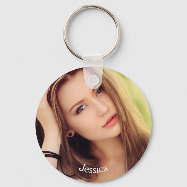 Custom Photo and Name Keychain (Front)