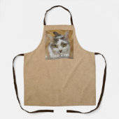 Custom Photo and Name Kraft Paper Texture Adult Apron (Front)