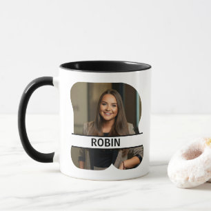 Custom Photo and Name Letter 'R' Mug