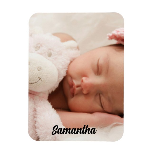 Custom Photo and Name Magnet (Vertical)