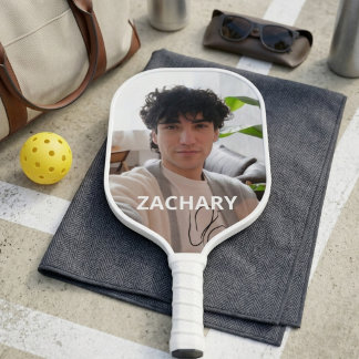 Custom Photo and Name Monogram Pickleball Paddle