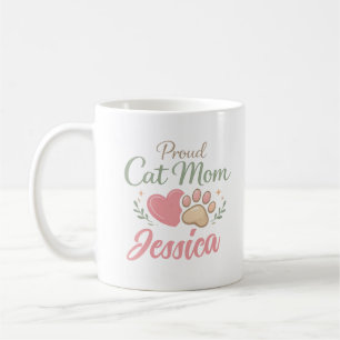 Custom Photo and Name Mug For Cat Mum