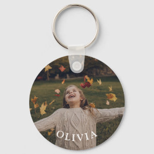 Custom Photo and Name Personalised Child Key Ring
